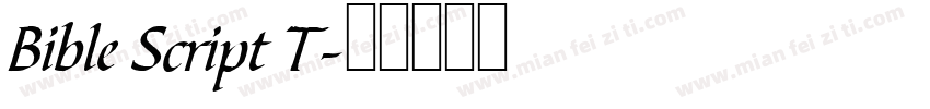 Bible Script T字体转换